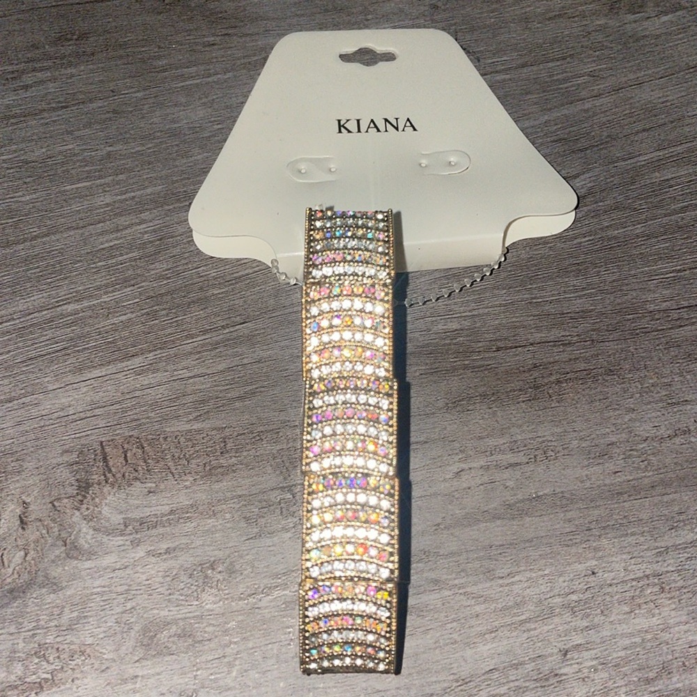 Gold plated rhinestone bracelet